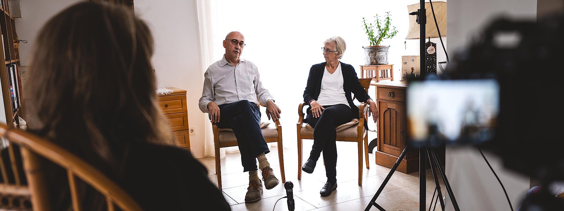 Andreas Hirsch und Monica Heller beim Interview
